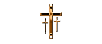 DNSEMP L 517 CP WT Copper 3 Crosses White